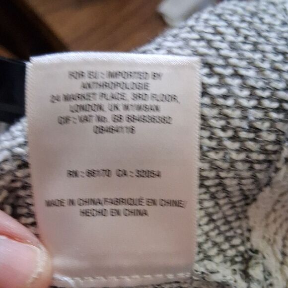 Anthropologie Saturday Sunday Women's Black and White Marled Blazer Jacket XXSP - Picture 6 of 12